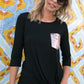 PLUS SOLID SEQUENCE POCKET TUNIC TOP - Rebel K Collective