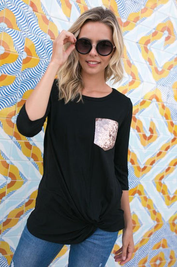 PLUS SOLID SEQUENCE POCKET TUNIC TOP - Rebel K Collective