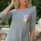 PLUS SOLID SEQUENCE POCKET TUNIC TOP - Rebel K Collective