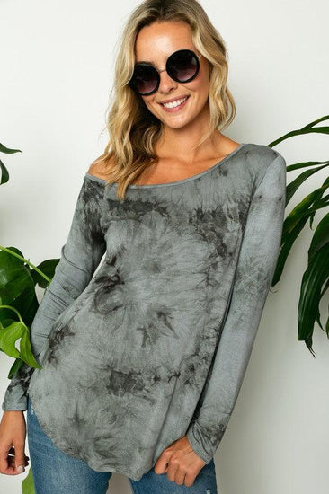 PLUS TIE DYE ONE SHOULDER TOP - Rebel K Collective