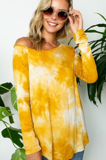 PLUS TIE DYE ONE SHOULDER TOP - Rebel K Collective