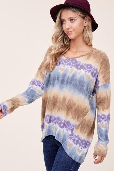 PLUS TIE DYE PRINT BOXY TOP - Rebel K Collective