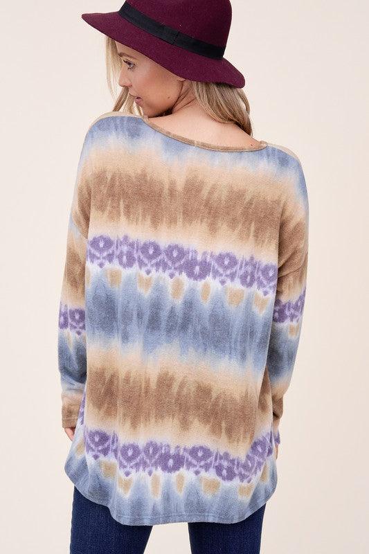 PLUS TIE DYE PRINT BOXY TOP - Rebel K Collective