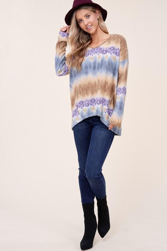 PLUS TIE DYE PRINT BOXY TOP - Rebel K Collective