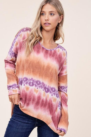 PLUS TIE DYE PRINT BOXY TOP - Rebel K Collective