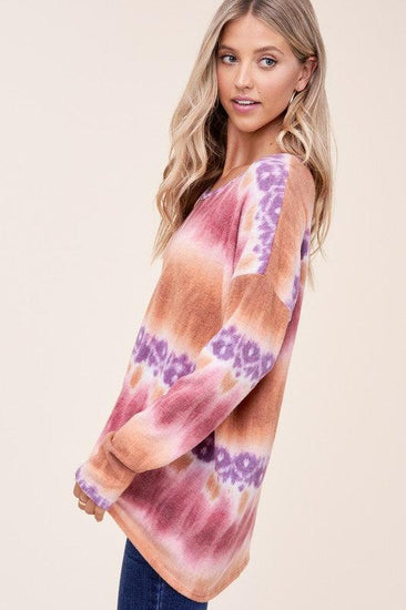 PLUS TIE DYE PRINT BOXY TOP - Rebel K Collective