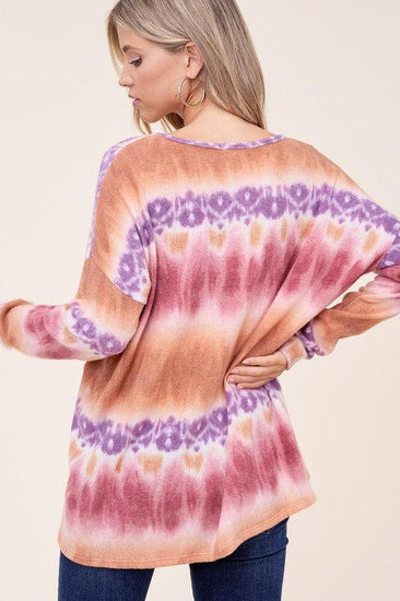 PLUS TIE DYE PRINT BOXY TOP - Rebel K Collective