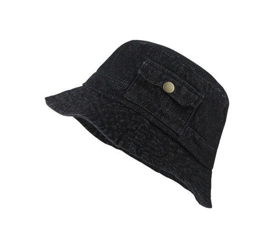 Pocket Accent Denim Bucket Hat - Rebel K Collective