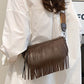 PU Leather Fringe Studded Crossbody Bag - Rebel K Collective