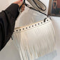 PU Leather Fringe Studded Crossbody Bag - Rebel K Collective