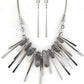 Quartz Metal Bar Statement Necklace Set - Rebel K Collective