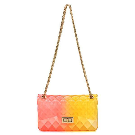 Quilt Embossed Multi Color Jelly Shoulder Bag - Rebel K Collective