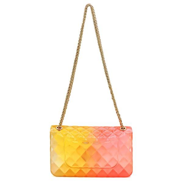 Quilt Embossed Multi Color Jelly Shoulder Bag - Rebel K Collective