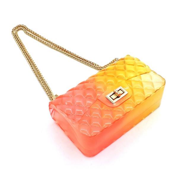 Quilt Embossed Multi Color Jelly Shoulder Bag - Rebel K Collective