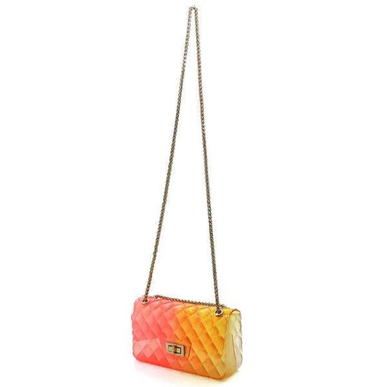 Quilt Embossed Multi Color Jelly Shoulder Bag - Rebel K Collective