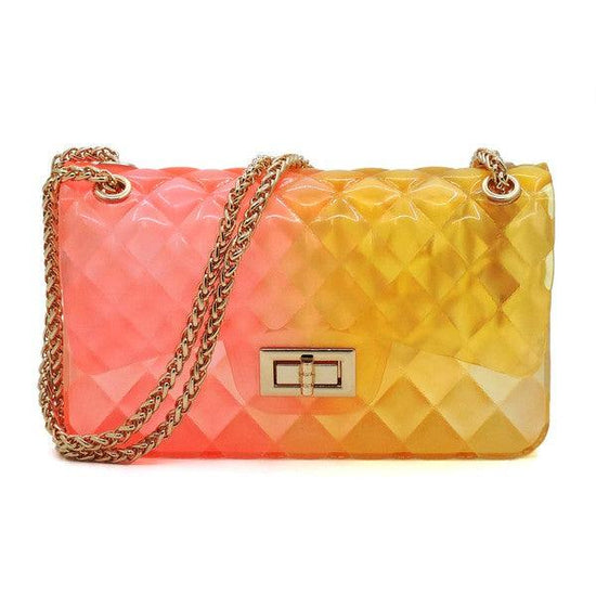 Quilt Embossed Multi Color Jelly Shoulder Bag - Rebel K Collective