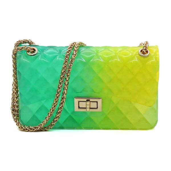 Quilt Embossed Multi Color Jelly Shoulder Bag - Rebel K Collective