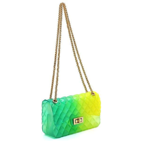 Quilt Embossed Multi Color Jelly Shoulder Bag - Rebel K Collective