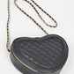 Quilted Heart Shape Swing Crossbody Bag - Rebel K Collective