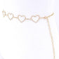 Rhinestone Heart Link Chain Belt - Rebel K Collective