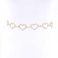 Rhinestone Heart Link Chain Belt - Rebel K Collective