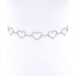 Rhinestone Heart Link Chain Belt - Rebel K Collective