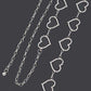 Rhinestone Heart Link Chain Belt - Rebel K Collective