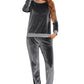 Round Neck Long Sleeve Loungewear Set with Pockets - Rebel K Collective