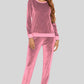 Round Neck Long Sleeve Loungewear Set with Pockets - Rebel K Collective