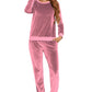 Round Neck Long Sleeve Loungewear Set with Pockets - Rebel K Collective