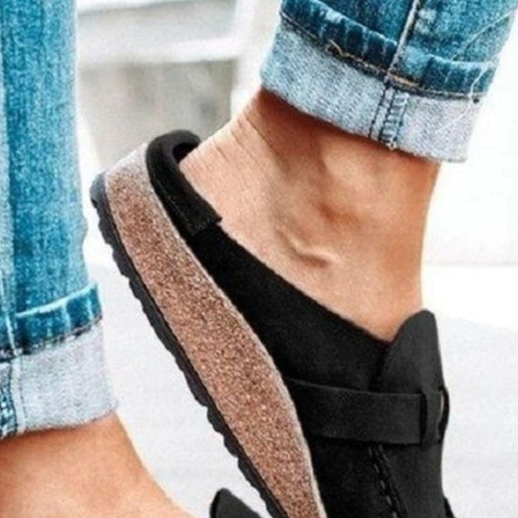 Round Toe Low Heel Buckle Sneakers - Rebel K Collective