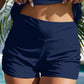 Ruched Mid-Rise Waist Swim Shorts - Rebel K Collective