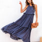 Ruffled Sleeveless Tiered Maxi Dress with Pockets - Rebel K Collective