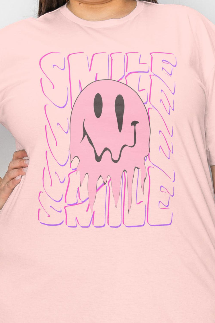 Simply Love Full Size Smile-Face Graphic T-Shirt - Rebel K Collective