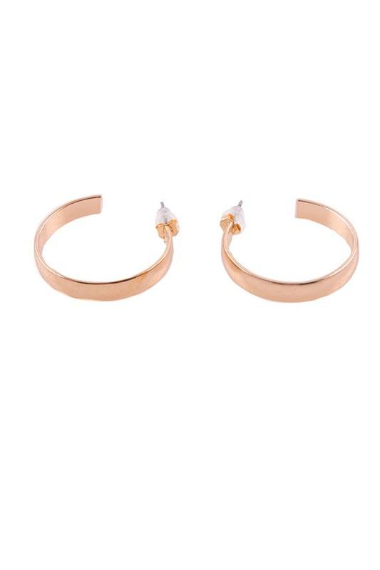 SMALL MEDIUM HALF HOOP STUD EARRINGS - Rebel K Collective