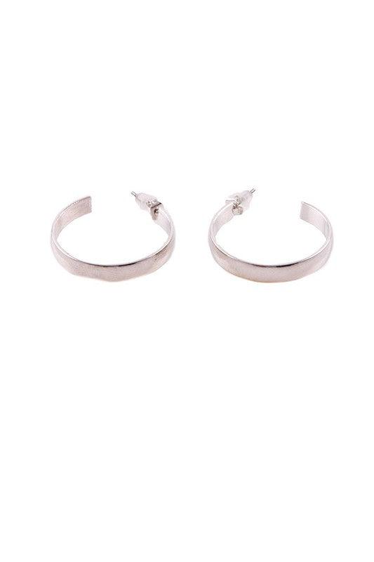 SMALL MEDIUM HALF HOOP STUD EARRINGS - Rebel K Collective