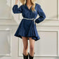 SOLID FLARE SHIRT DRESS KRD4190 - Rebel K Collective