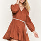 SOLID FLARE SHIRT DRESS KRD4190 - Rebel K Collective