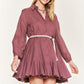 SOLID FLARE SHIRT DRESS KRD4190 - Rebel K Collective