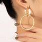 Statement hammered hoop drop earrings - Rebel K Collective