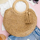 Straw Tassel O-Ring Tote - Rebel K Collective