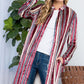 STRIPE VELVET LONG CARDIGAN - Rebel K Collective