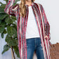 STRIPE VELVET LONG CARDIGAN - Rebel K Collective