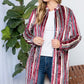 STRIPE VELVET LONG CARDIGAN - Rebel K Collective