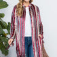 STRIPE VELVET LONG CARDIGAN - Rebel K Collective