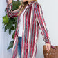 STRIPE VELVET LONG CARDIGAN - Rebel K Collective