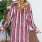 STRIPE VELVET LONG CARDIGAN - Rebel K Collective