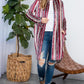 STRIPE VELVET LONG CARDIGAN - Rebel K Collective