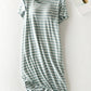 Striped Round Neck Short Sleeve Dress - Rebel K Collective