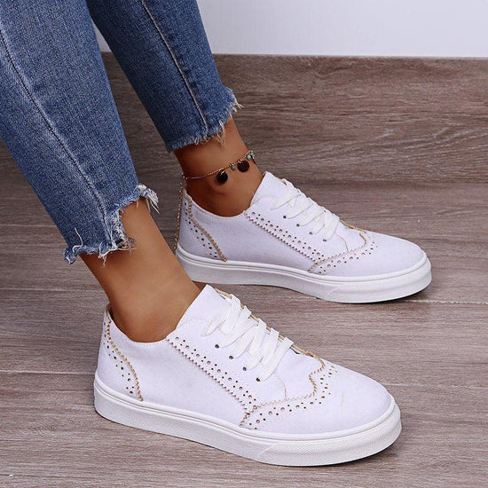 Suede Lace-Up Flat Sneakers - Rebel K Collective